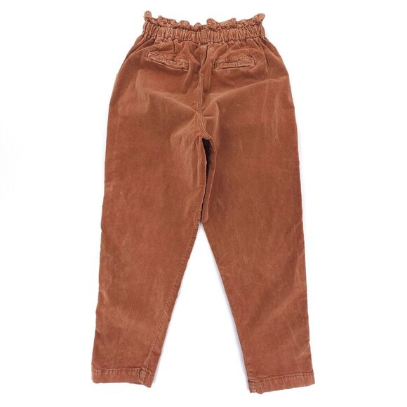 FREE PEOPLE Margate Pleated Trouser Casual Pant Corduroy Brown Boho Lagenlook XS - Picture 5 of 7
